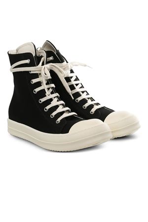 Sneakers in tela di cotone nera RICK OWENS DRKSHDW | DS01F4800DO911